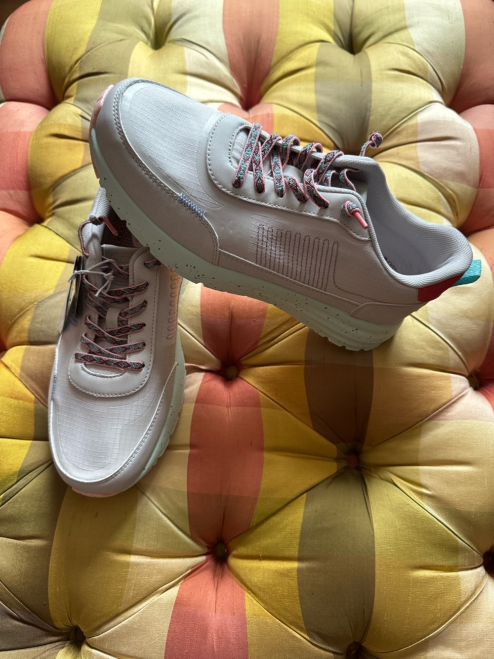 Hey Dude Ladies Grey & Turquoise Sirocco Alta Friendship Lace Shoes Size 10 $80 - Picture 2 of 10